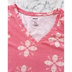 Sonoma The Everyday Tee‎ XXL Women Shirt Top Floral Boho Cottagecore Casual READ